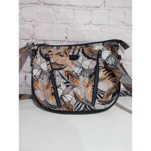 Lug Swivel RFID Lily Gray Quilted Convertible Crossbody/Shoulder Bag Expandable